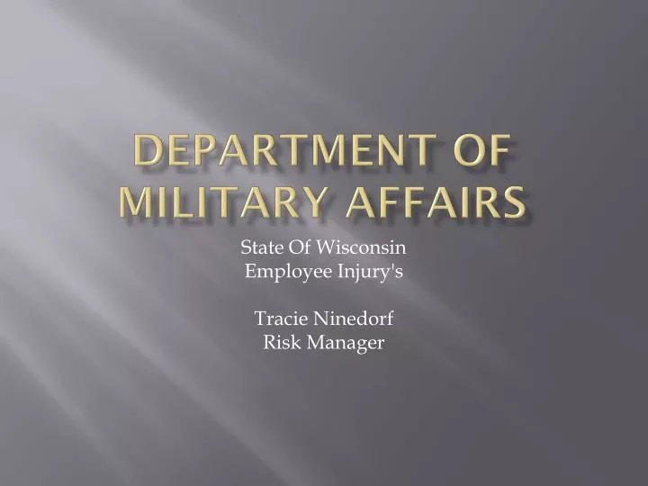 department of military affairs