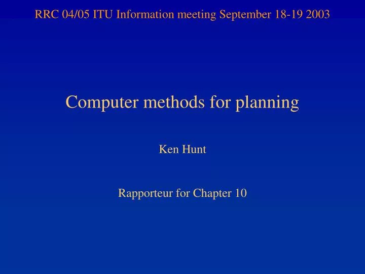 rrc 04 05 itu information meeting september 18 19 2003