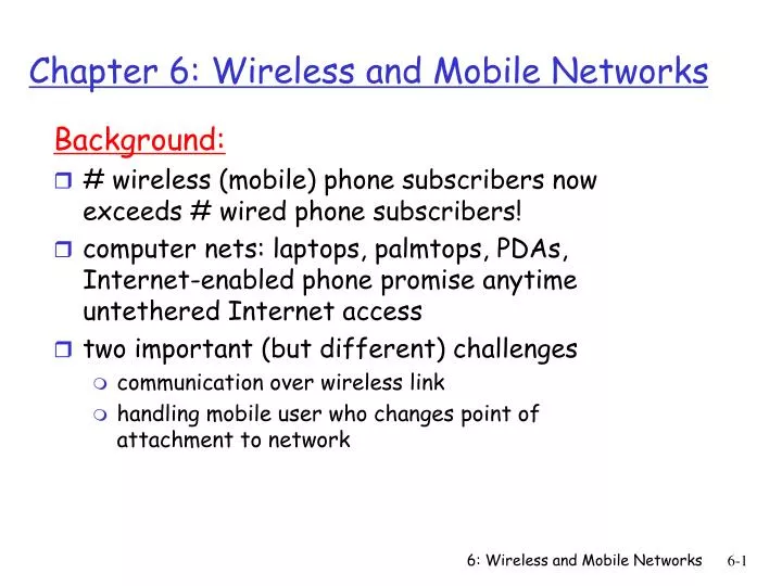 chapter 6 wireless and mobile networks