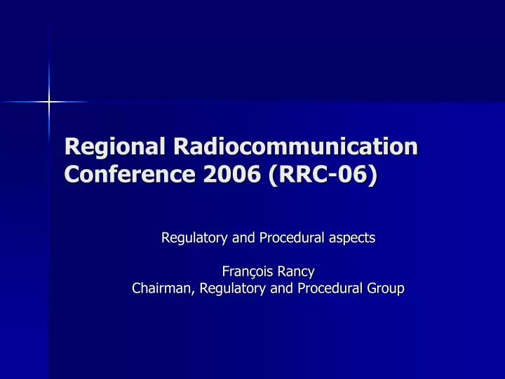 regional radiocommunication conference 2006 rrc 06