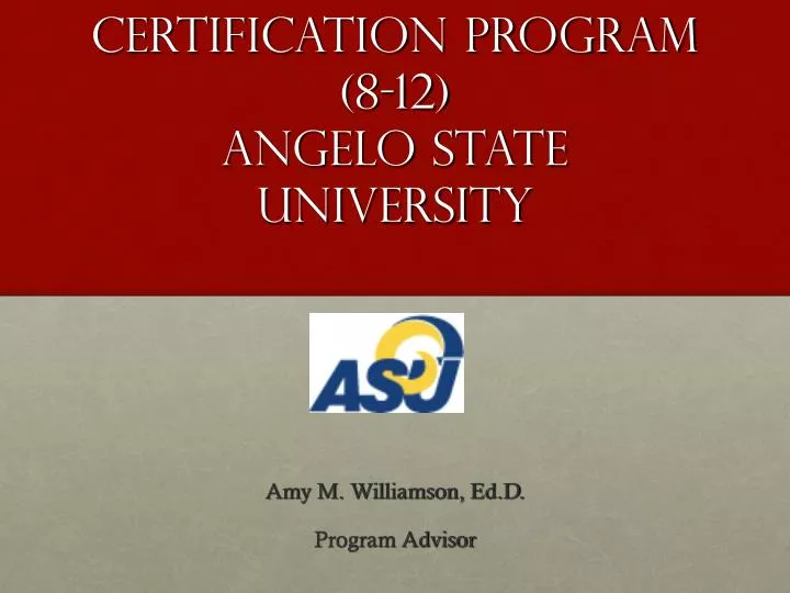 secondary certification program 8 12 angelo state university