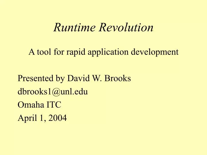 runtime revolution