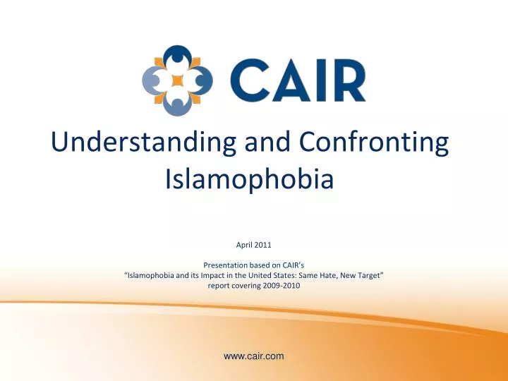 understanding and confronting islamophobia