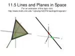 The parametric equations of a line - slide 1