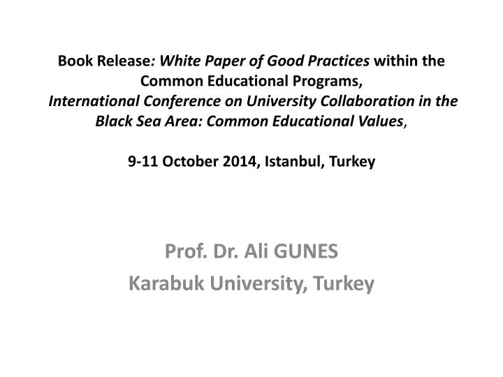 prof dr ali gunes karabuk university turkey