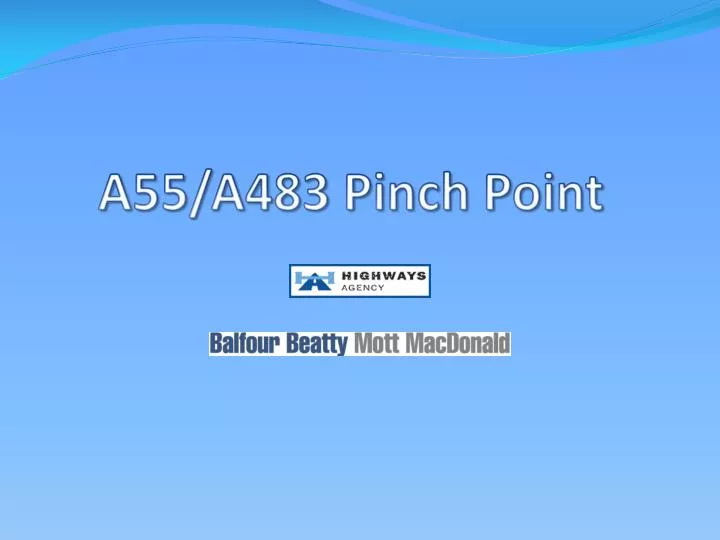 a55 a483 pinch point