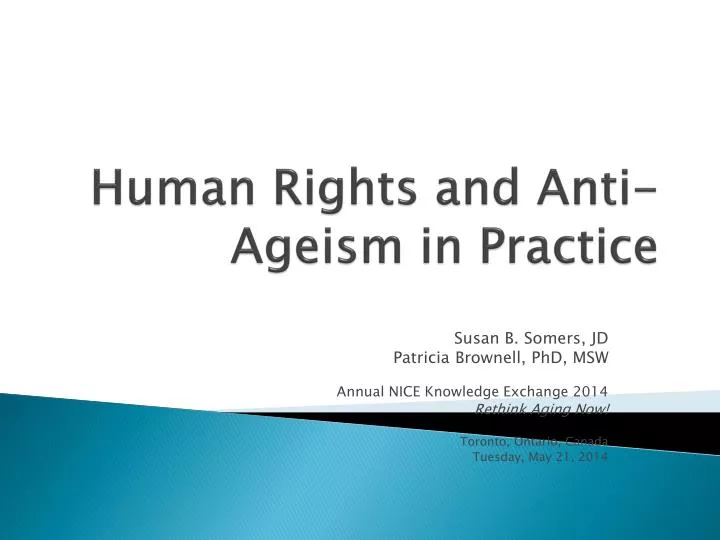 human rights and anti ageism in practice