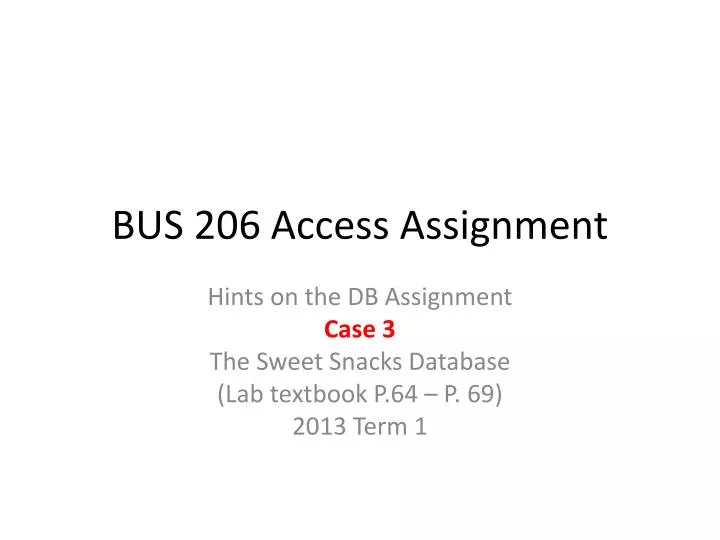 bus 206 access assignment