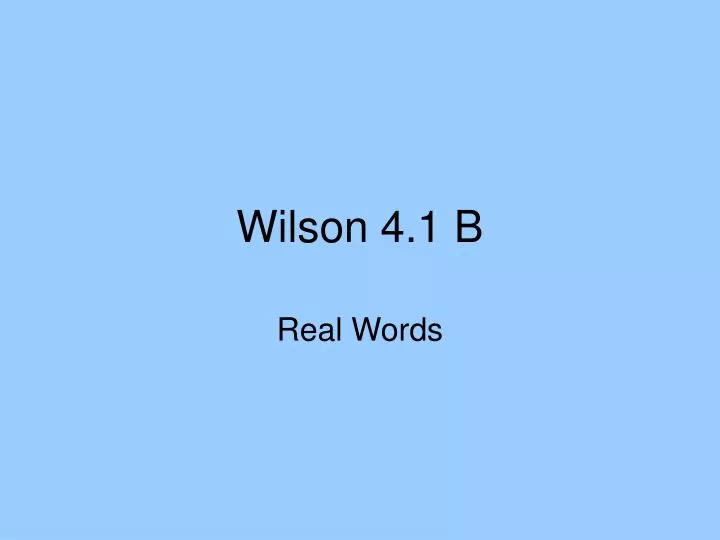 wilson 4 1 b
