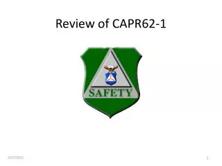 Review of CAPR62-1