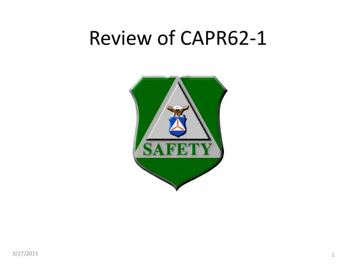 review of capr62 1