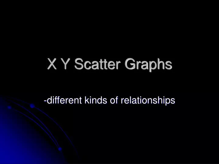 x y scatter graphs