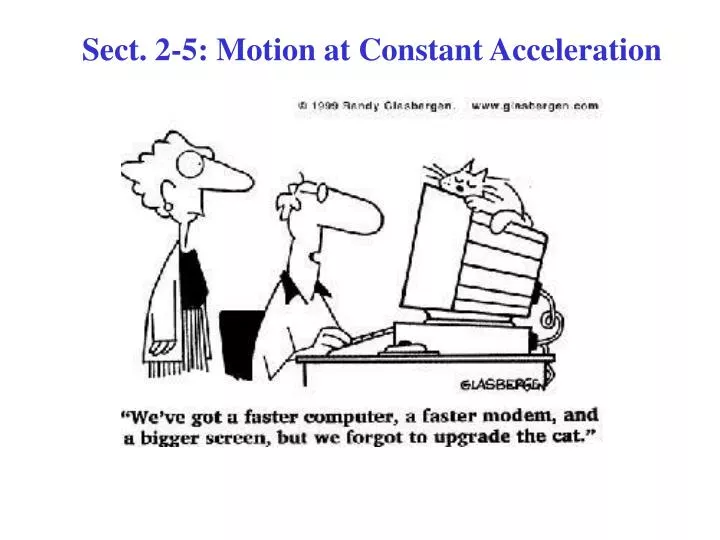 sect 2 5 motion at constant acceleration