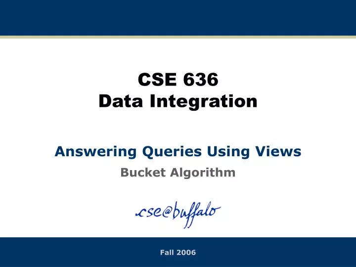 cse 636 data integration