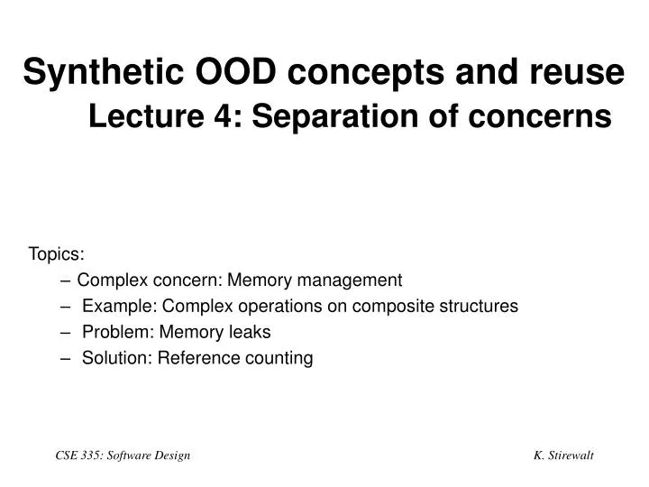 synthetic ood concepts and reuse lecture 4 separation of concerns