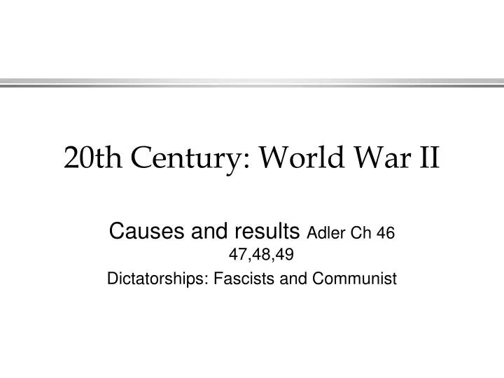 20th century world war ii