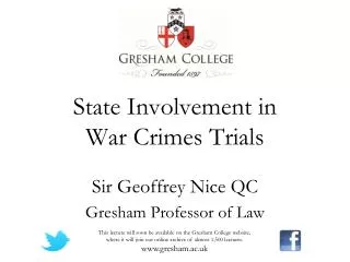 State Involvement in War Crimes Trials