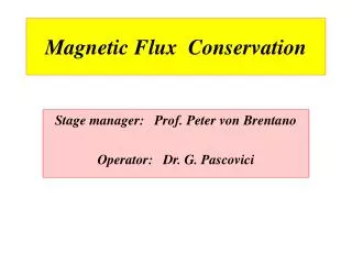 Magnetic Flux Conservation