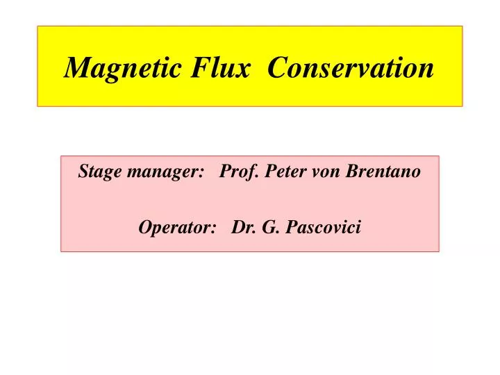 magnetic flux conservation