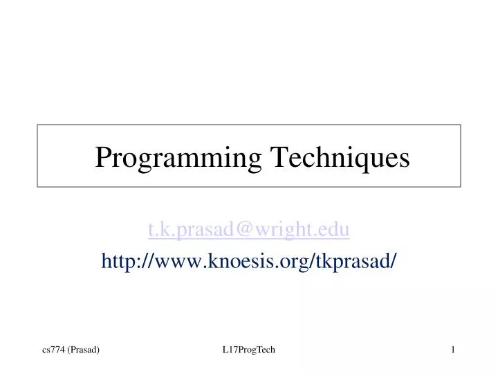 programming techniques