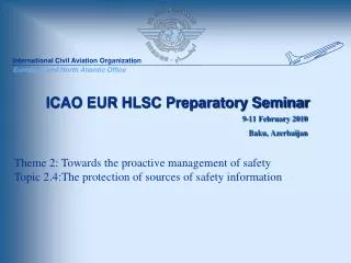 ICAO EUR HLSC Preparatory Seminar