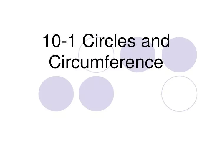 10 1 circles and circumference