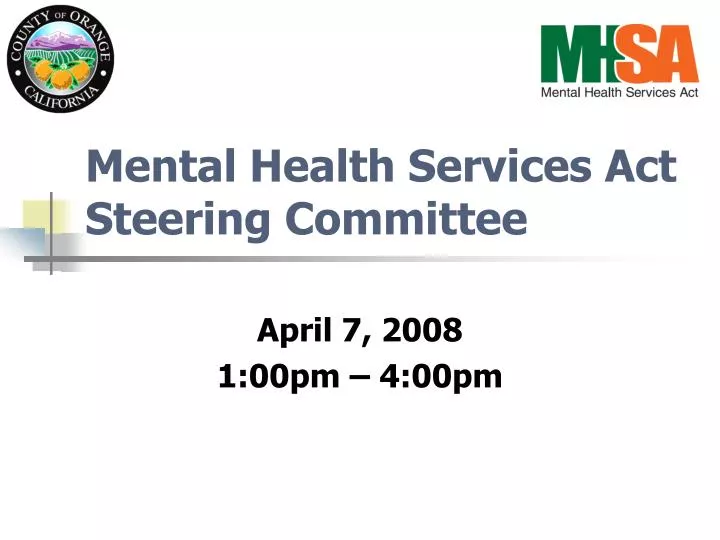 mental health services act steering committee
