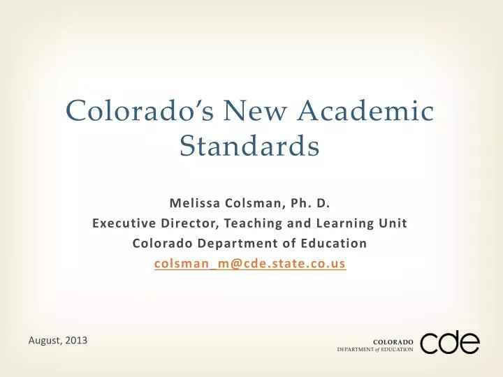 colorado s new academic standards