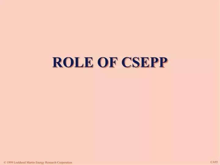 role of csepp