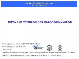 IMPACT OF WAVES ON THE OCEAN CIRCULATION