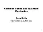 Common Sense and Quantum Mechanics - slide 1