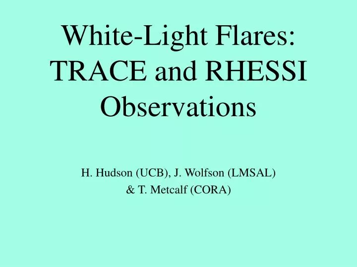 white light flares trace and rhessi observations