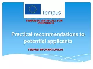 Practical recommendations to potential applicants