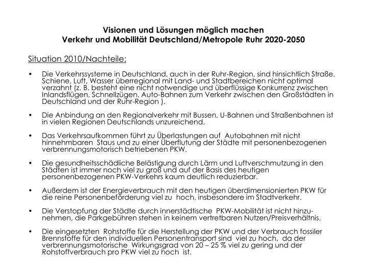 visionen und l sungen m glich machen verkehr und mobilit t deutschland metropole ruhr 2020 2050