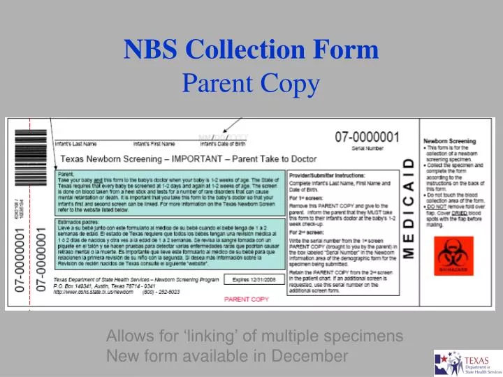 nbs collection form parent copy