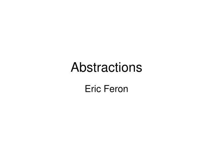 abstractions