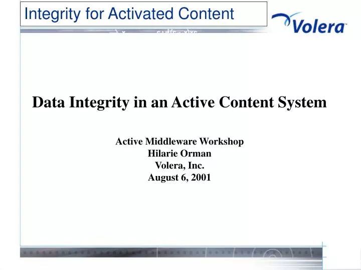 integrity for activated content