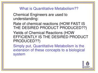 What is Quantitative Metabolism??