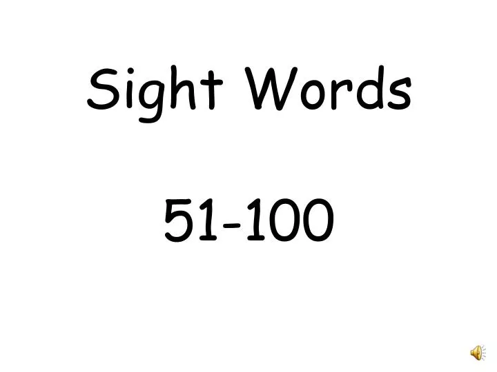 sight words 51 100