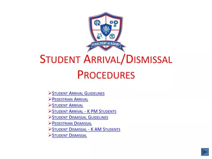 student arrival dismissal procedures