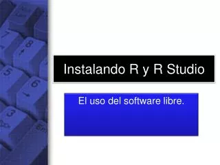 instalando r y r studio