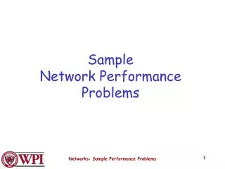 Sample Network Performance Problems