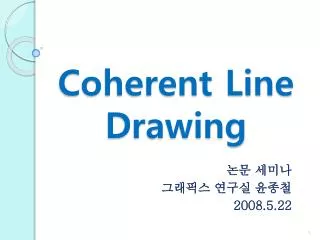 Coherent Line Drawing