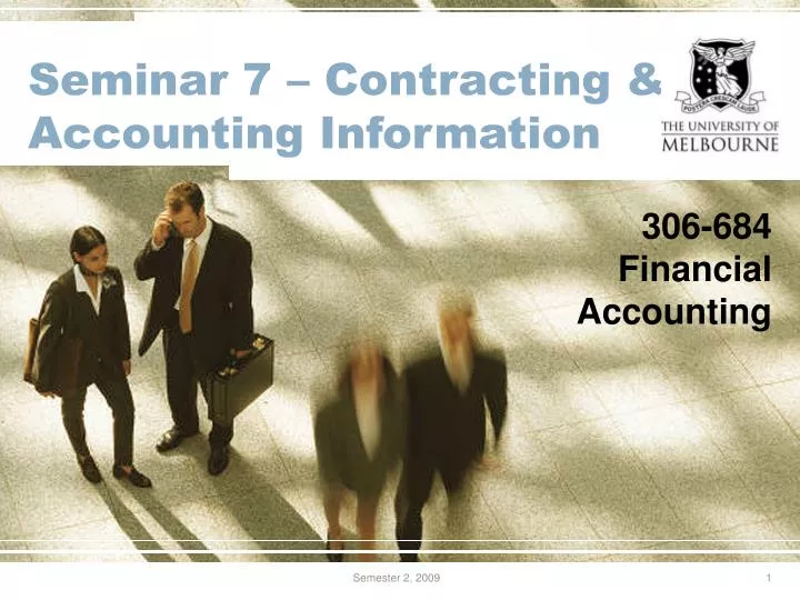seminar 7 contracting accounting information