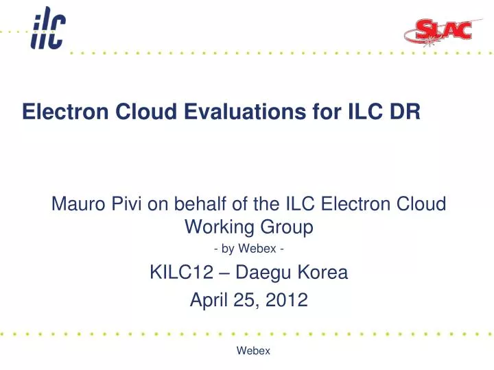 electron cloud evaluations for ilc dr