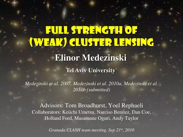 full strength of weak cluster lensing