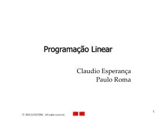 programa o linear