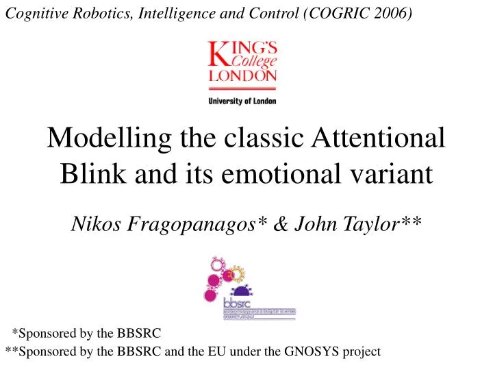 modelling the classic attentional blink and its emotional variant