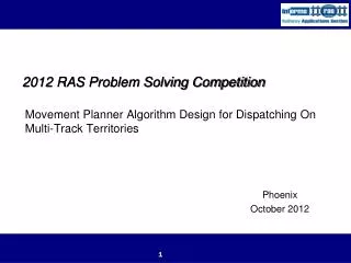 2012 RAS Problem Solving Competition