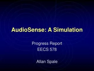 AudioSense: A Simulation